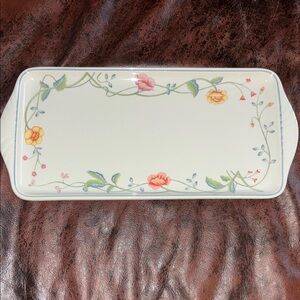Floral Ceramic Serving Tray